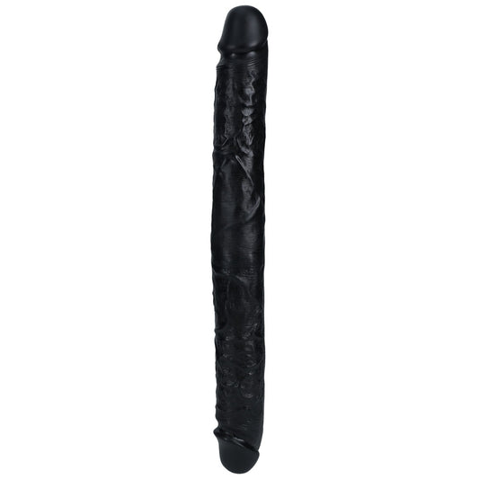 REALROCK 40cm Thick Double Dildo - Black - Black 40 cm (16'') Thick Double Dong