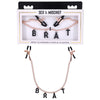 Sex & Mischief Brat Charmed Nipple Clamps - Rose Gold Nipple Clamps with 45 cm Chain