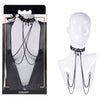 Sex & Mischief Lace Collar with Nipple Ties - Black Neck and Nipple Restraints