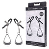 SPORTSHEETS Velvet Noir Tuggable Nipple Clamps - Gunmetal Adjustable Nipple Restraints