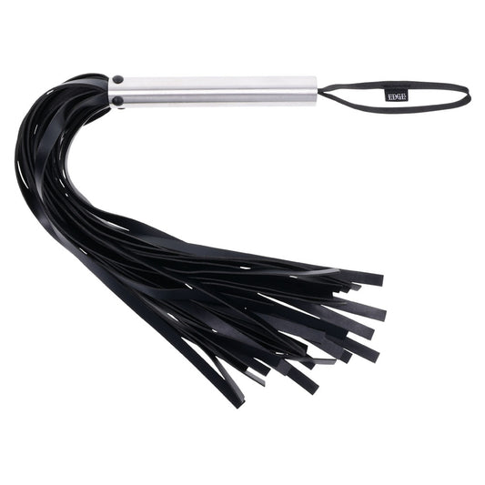 EDGE Flogger - Black Flogger Whip with Metal Handle