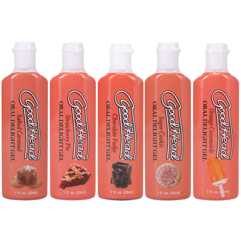 GoodHead Oral Delight Gel - Desserts - Flavoured Oral Gels - Set of 5 x 30ml Bottles