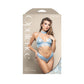 OPULENCE Halter Bralette & Pearl G-String ML - Light Blue - M/L Size