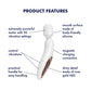 Satisfyer Wand-erland - White - White/Rose Gold USB Rechargeable Massage Wand