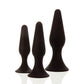Adam & Eve Silicone Booty Boot Camp Training Kit - Black Butt Plugs - Set of 3 Sizes