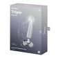 Satisfyer Triple Crystal 1 - Clear - Clear Glass 3-in-1 Butt Plug