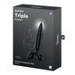 Satisfyer Triple Crystal 1 - Black - Black Glass 3-in-1 Butt Plug