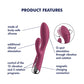 Satisfyer Spinning Rabbit 1 - Red - Red 20 cm USB Rechargeable Rotating Rabbit Vibrator
