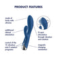 Satisfyer Spinning Rabbit 1 - Blue - Blue 20 cm USB Rechargeable Rotating Rabbit Vibrator