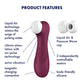 Satisfyer Pro 2 Generation 3 - Wine Red - Wine Red Touch-Free USB-Rechargeable Clitoral Stimulator