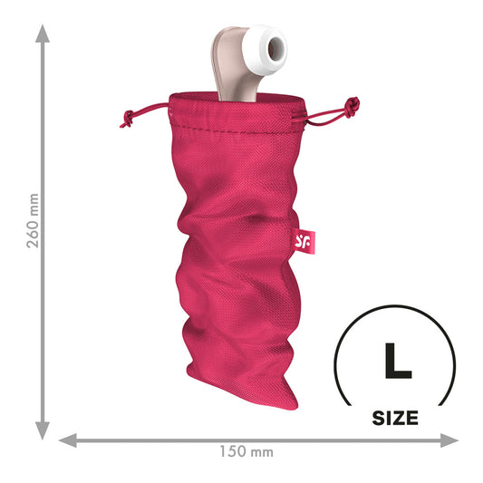 Satisfyer Treasure Bag Large - Pink - Pink Large Toy Storage Bag