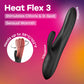 Satisfyer Heat Flex 3 - Black 23 cm USB-C Rechargeable Warming and Rotating Rabbit Vibrator