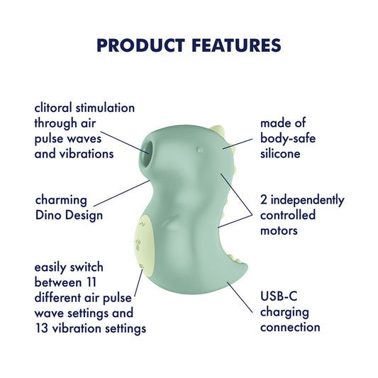 Satisfyer Din-OOOH - Mint Green USB Rechargeable Air Pulse Stimulator