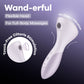 Satisfyer Wand-erful - Violet 15.8 cm USB Rechargeable Air Pulse Massage Wand