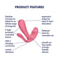 Satisfyer Top Secret+ Raspberry - Pink USB Rechargeable Wearable Vibrator with App Control