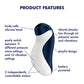 Satisfyer Orca - Battery Series - Navy Blue Air Pulse Clitoral Stimulator