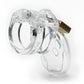 CB-6000S Chastity Cock Cage Kit - Clear - Clear 2.5 Inch Cock Cage Kit