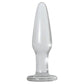 Adam & Eve Glass Anal Training Trio - Clear Glass Butt Plugs - Set of 3 Sizes