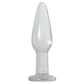 Adam & Eve Glass Anal Training Trio - Clear Glass Butt Plugs - Set of 3 Sizes