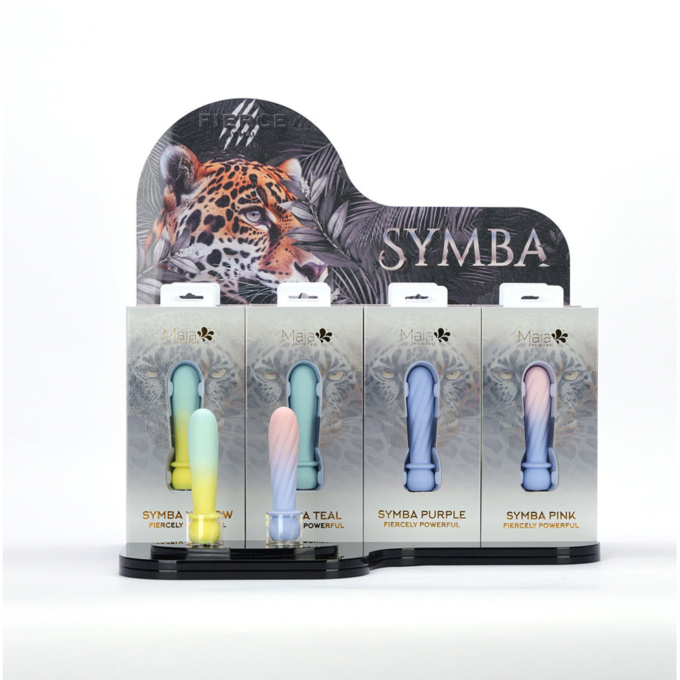 Maia SYMBA Display - Coloured Rechargeable Bullets - Display of 4 Colo ...