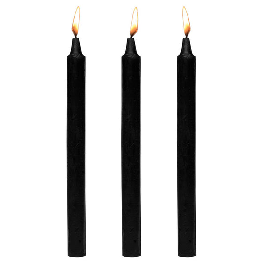 Master Series Fetish Drip Candles - Black - 3 Pack