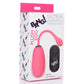 Bang! 28X Plush Egg & Remote - Pink - Pink USB Rechargeable Egg with Wireless Remote