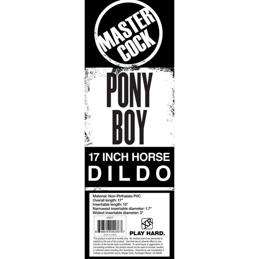 Master Cock Pony Boy - Black 43 cm (17'') Horse Dong