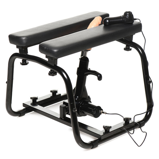 LoveBotz Bangin Bench Deluxe with Sex Machine - Black Sex Bench with Mains Powered Machine