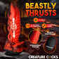 Creature Cocks Dragon Thrust - Red 24.1 cm USB Rechargeable Thrusting & Vibrating Fantasy Dildo with Remote