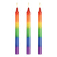 Master Series Pride Candles - Rainbow Drip Candles - Set of 3