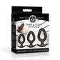 Master Series Pop Plugs - Black Anal Plug Trainer Set - Set of 3 Sizes