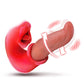 LickGasm Lusty Licker - Red/Flesh USB-C Rechargeable Kissing & Licking Tongue Vibrator