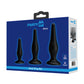 Party Up JERRY Butt Plug Set - Black Butt Plugs - Set of 3 Sizes