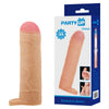 Party Up OWEN 1 Inch Extender Sleeve - Flesh 1 Inch Penis Extender Sleeve with Ball Strap