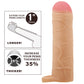 Party Up OWEN 1 Inch Extender Sleeve - Flesh 1 Inch Penis Extender Sleeve with Ball Strap