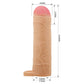 Party Up OWEN 1 Inch Extender Sleeve - Flesh 1 Inch Penis Extender Sleeve with Ball Strap