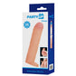 Party Up OWEN 1 Inch Extender Sleeve - Flesh 1 Inch Penis Extender Sleeve with Ball Strap