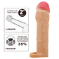 Party Up PATRICK 2 Inch Extender Sleeve - Flesh 2 Inch Penis Extender Sleeve with Ball Strap