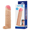 Party Up RICHARD 3 Inch Extender Sleeve - Flesh 3 Inch Penis Extender Sleeve with Ball Strap