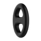CRAZY BULL Oval Cock & Ball Ring - Black Cock & Ball Ring