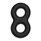 CRAZY BULL Double Donut Cock & Ball Ring - Black Cock & Ball Ring