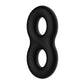 CRAZY BULL Double Donut Cock & Ball Ring - Black Cock & Ball Ring
