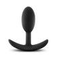 Anal Adventures Platinum Vibra Slim Plug - Black 8.9 cm Small Butt Plug with Internal Ball