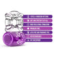 Play With Me Pleaser Rechargeable C-Ring - Purple - Purple USB Rechargeable Cock Ring