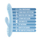 Play With Me - Moondust Magic - Blue 20.3 cm USB Rechargeable Rabbit Vibrator