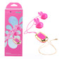 Maia MOLLI - Pink - Pink USB Rechargeable Vibrating Nipple Clamps & Necklace
