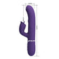 Party Up ALAN Dual Motor Vibrator - Purple - Purple 22.8 cm USB Rechargeable Vibrator with Licking Clit Stimulator and Thumping Shaft