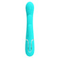 Party Up ANDY Multi Function Vibrator - Teal - Teal 22.2 cm USB Rechargeable Rabbit Vibrator with Flicking and Thumping Tip