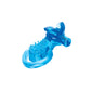 Bodywand Rechargeable Duo Ring with Clit Tickler - Blue USB Rechargeable Vibrating Cock Ring