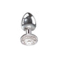 Adam & Eve Clear Gem Anal Plug - Large - Metallic 9.5 cm Large Butt Plug with Clear Gem Base